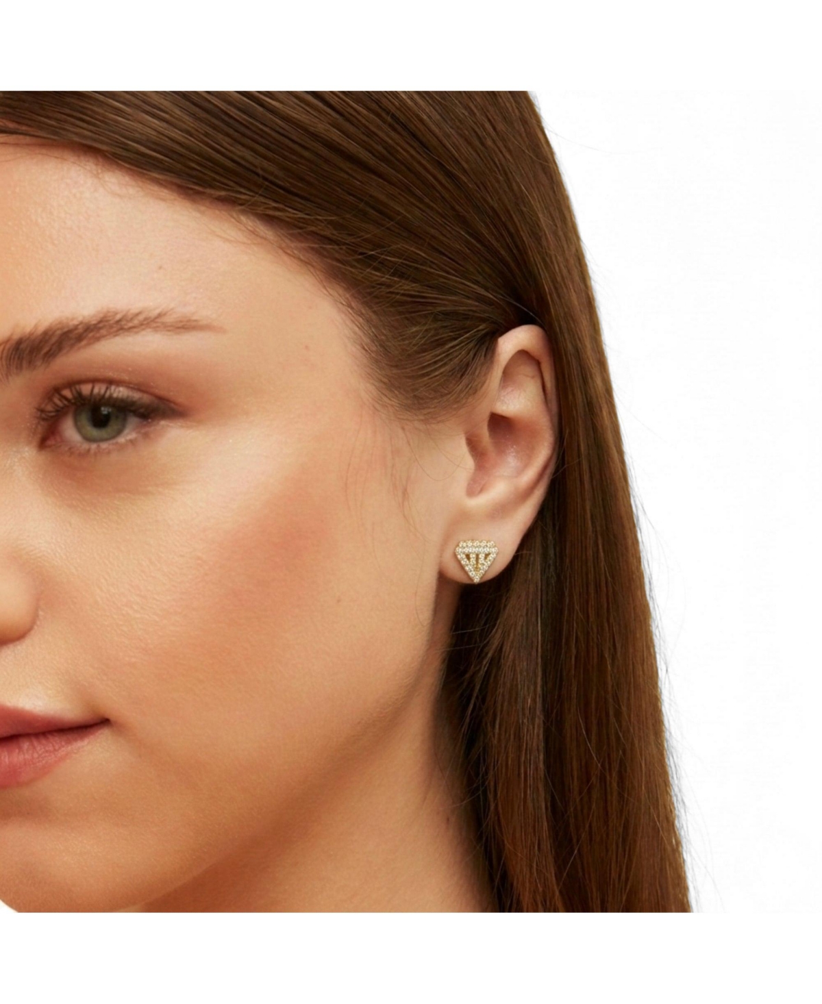 Spero London Sterling Silver Diamond Stud Earring