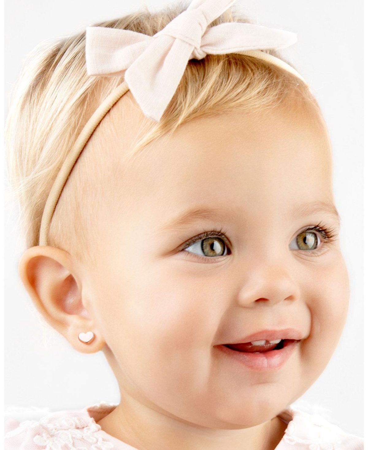 Tiny Blessings Children's 14K Gold Modern Heart Studs Girls' Screw Back Earrings