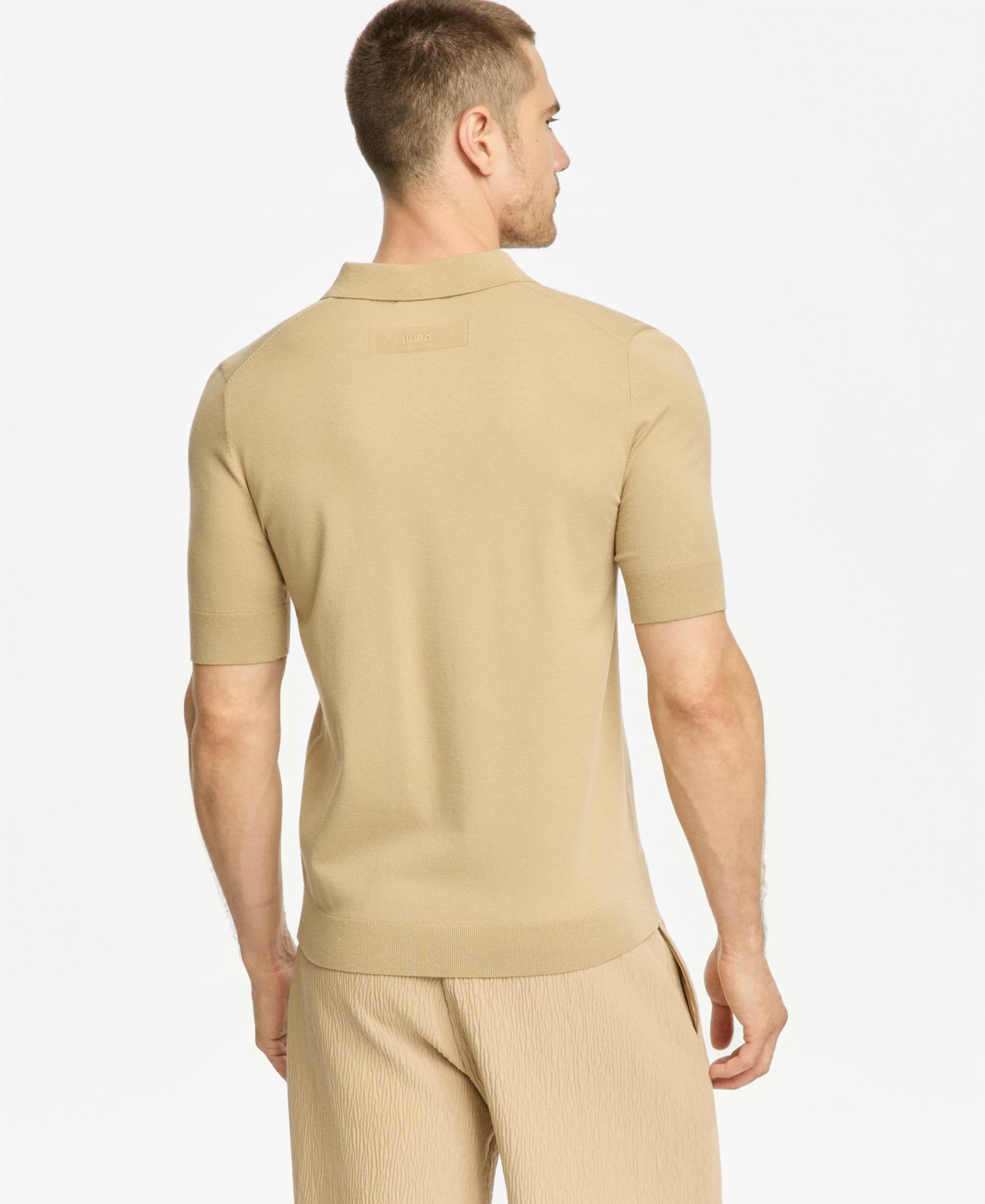 Мужское поло Hugo Boss San Peter Polo Shirt, цвет: Бежевый — фото 8