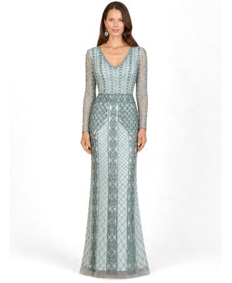 Women's Long Sleeve Beaded Dress