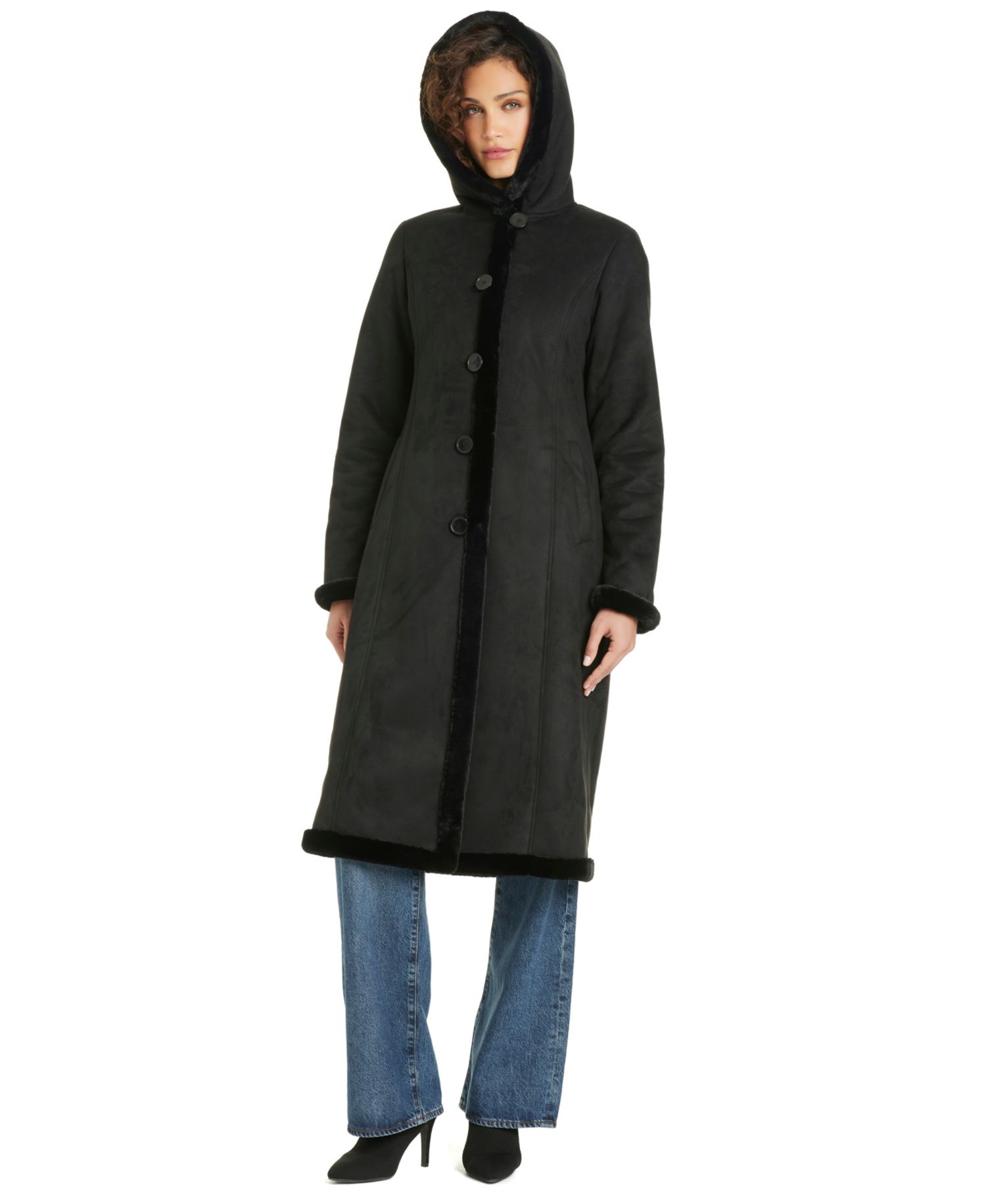 Women's Maxi Faux Shearling Coat