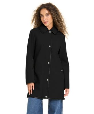 Women's Zip-Up Buttoned Softshell Coat