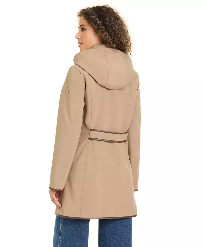 Women's Zip-Up Buttoned Softshell Coat - thumbnail 5