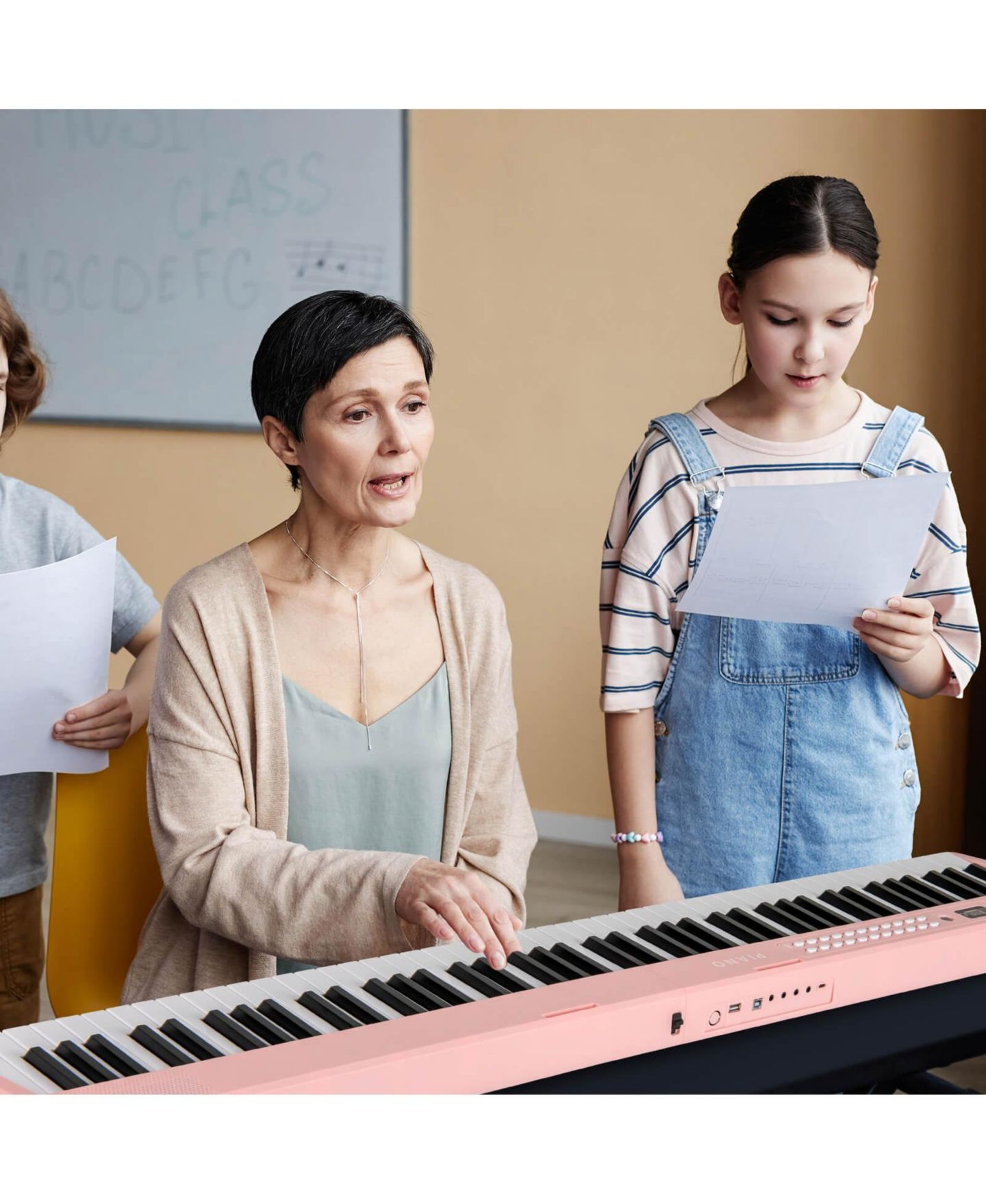 Детская игрушка Costway 88 Key Folding Piano Keyboard with Wireless MIDI Dual Speakers 1000 — фото 4