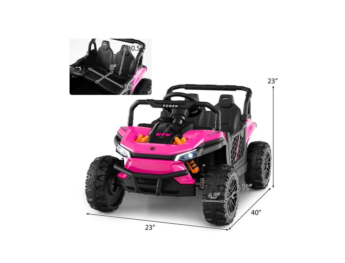 Hongge 12V Kids Ride on Truck Off-Road Utv with Parental Remote and Lights