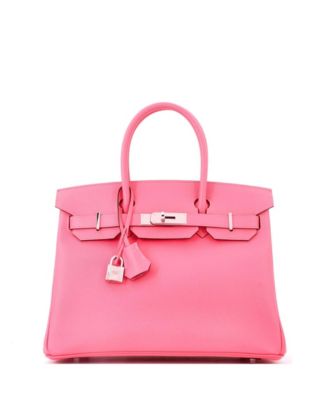 Birkin 30 Handbag Pink Epsom with Palladium Hardware