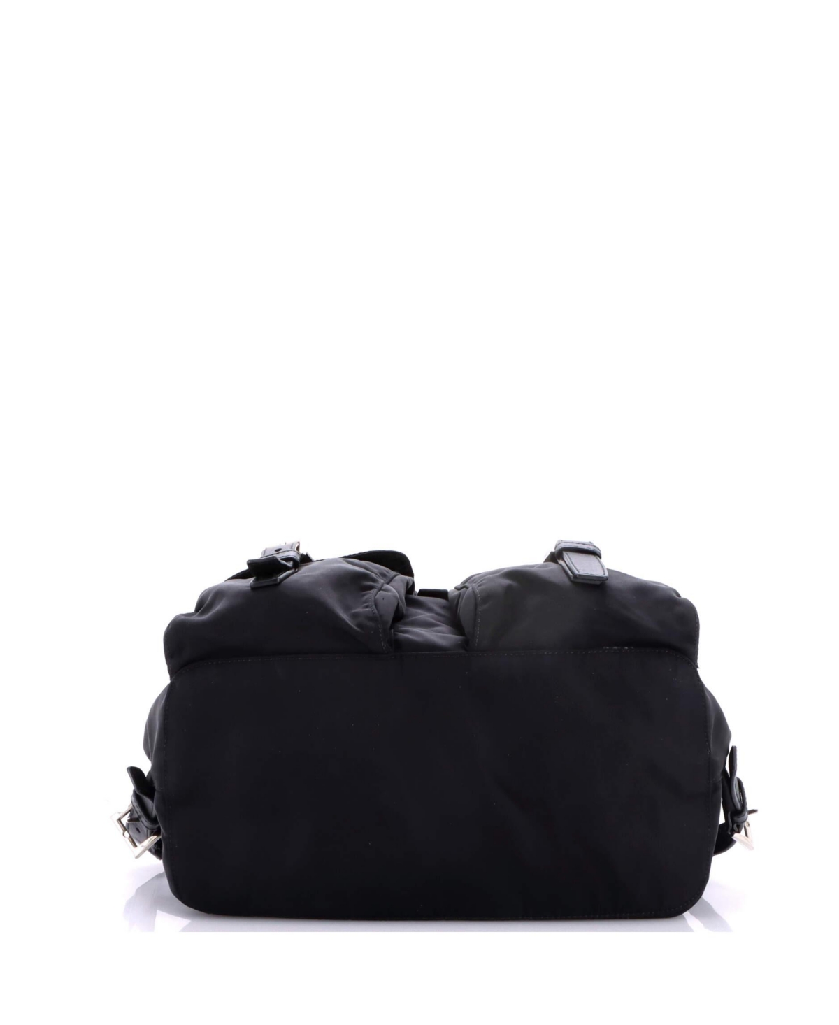 Pre-Owned Prada Medium Double Pocket Buckle Backpack Tessuto