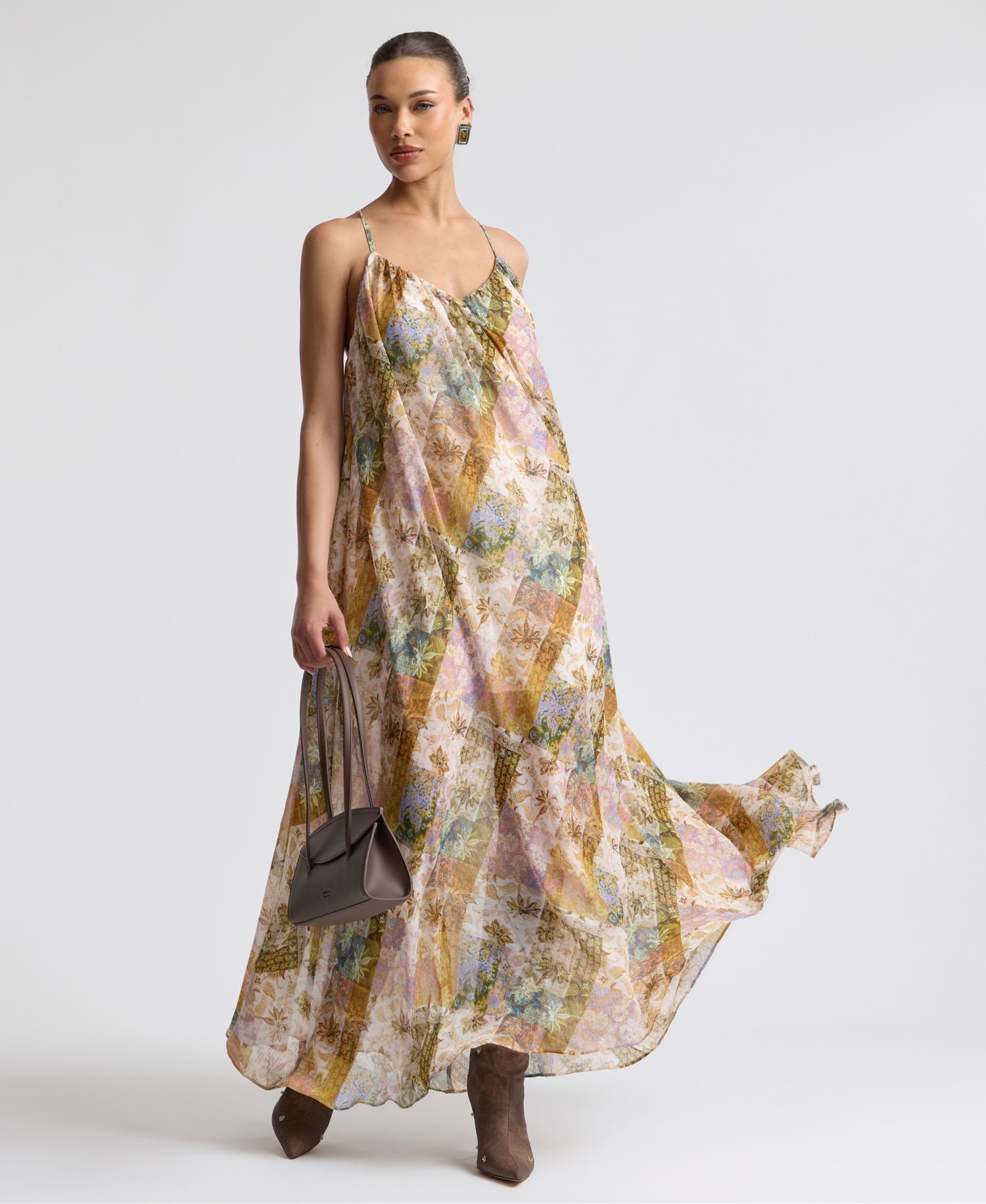 Women's Plunging Neckline A-Line Dress