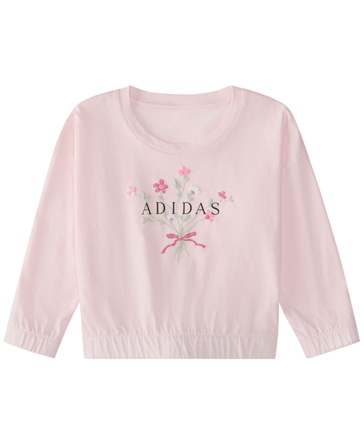 adidas Baby Girls' Long-Sleeve Top and Pants, 2-Piece Set