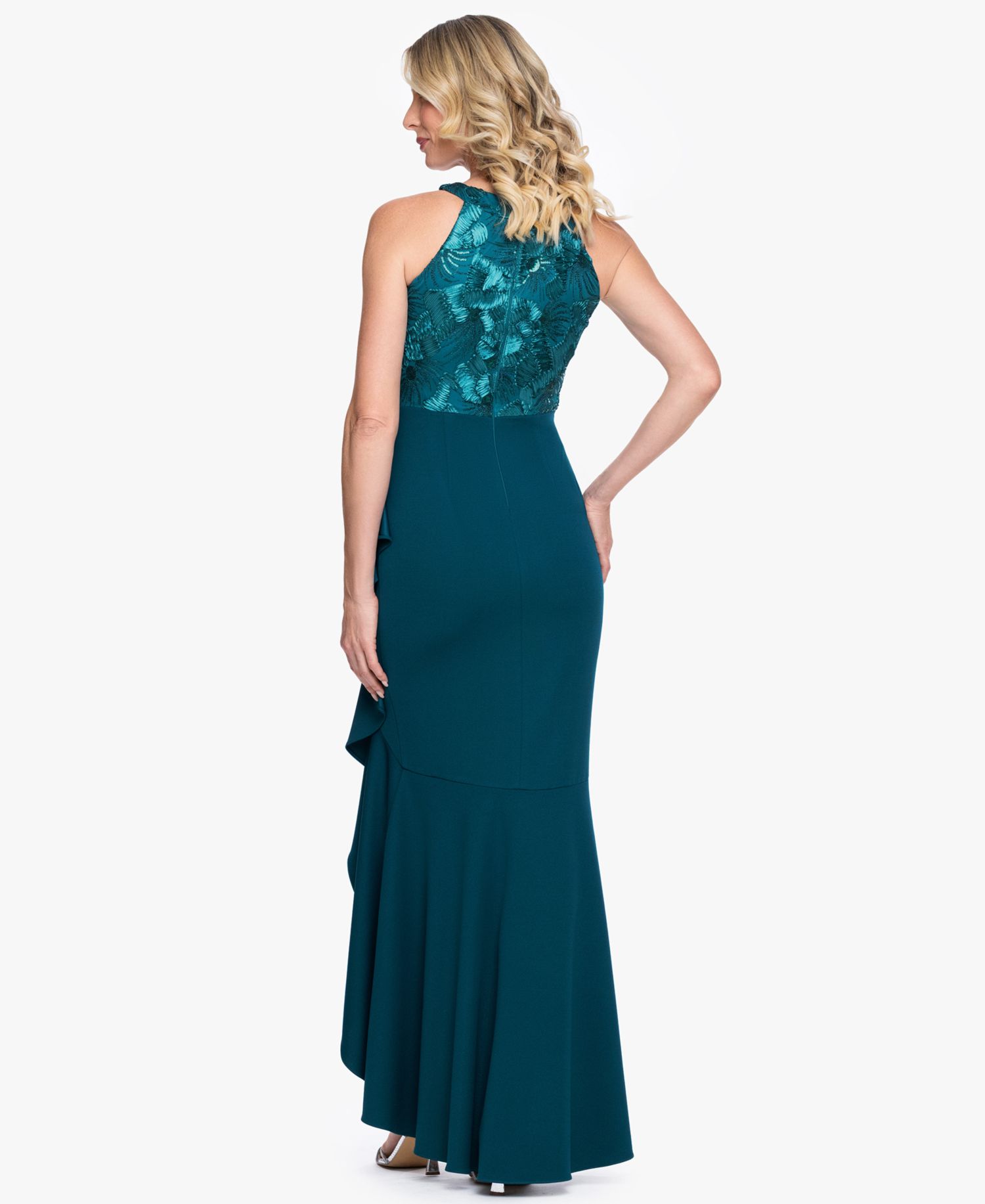 Women's Lace Halter Mermaid Gown