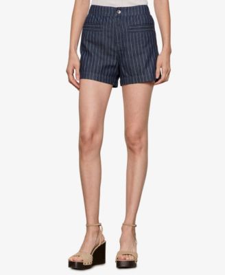 Women's Striped High-Rise Shorts