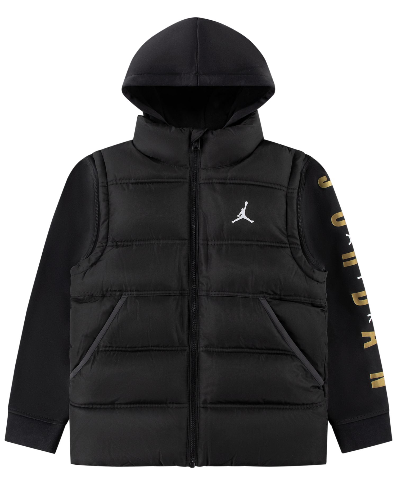 Boys' 8-20 Layered-Look Hooded Jacket