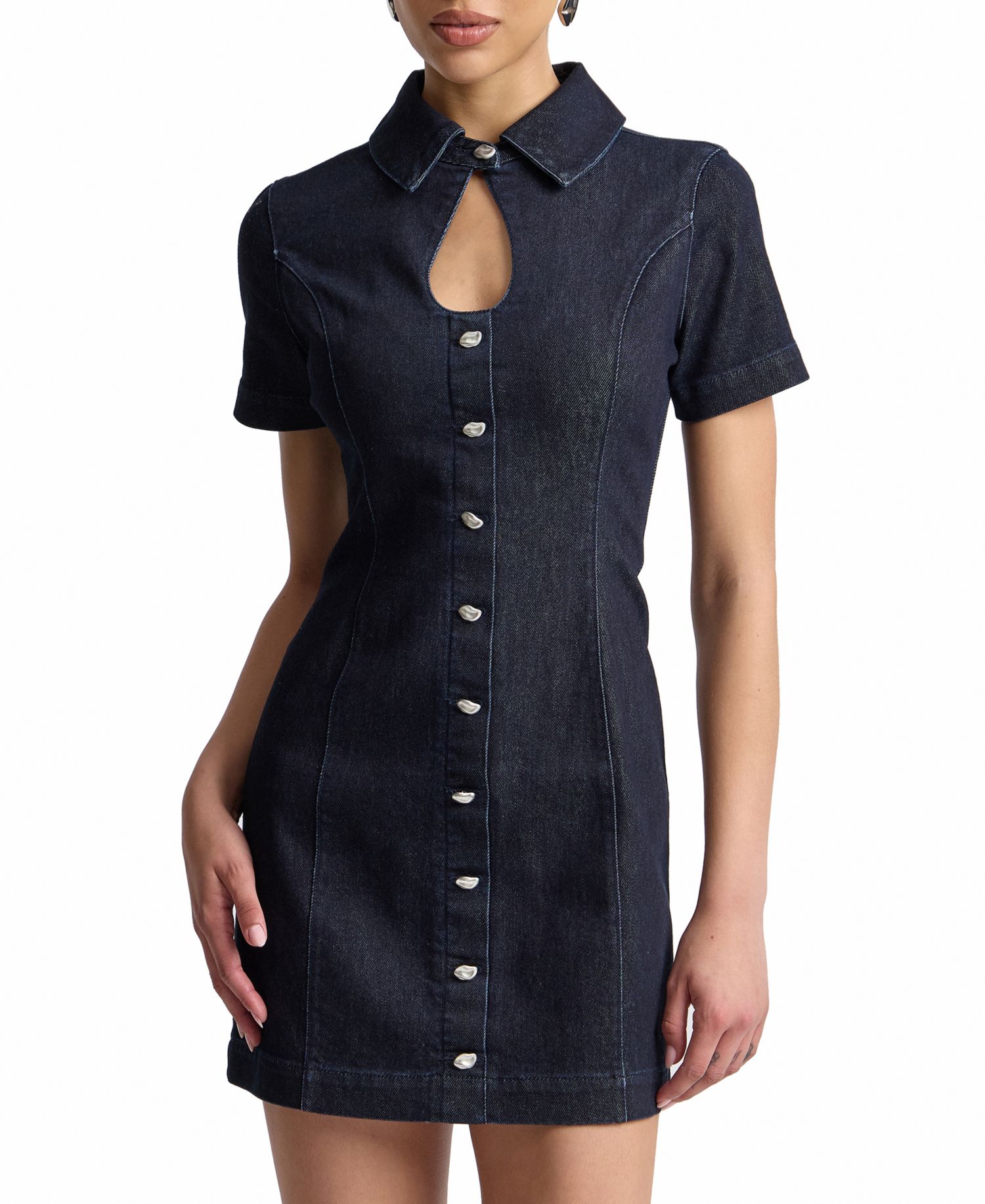 Women's Short-Sleeve Collared Dress