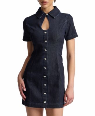 square neck women's dress Chic Black Mini Size:S [44-50 kg] cotton summer dress Glamour and grace 10 Best Miss Mary