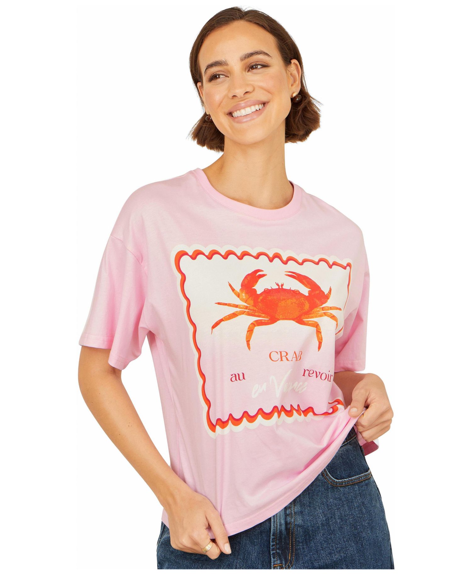 Women's Crab Vacation Print T-Shirt