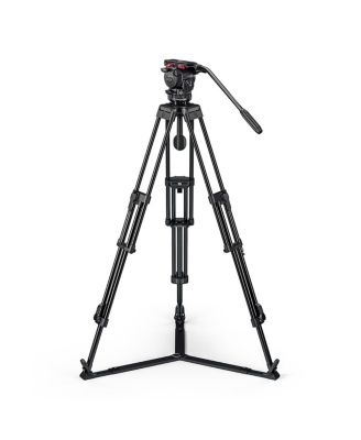 FSB 6 MK II Fluid Head with ENG 75/2 D HD 3-Section Aluminum Tripod and SP 75 Ground Spreader