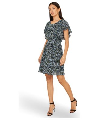 Women's Ditsy Print Floral Skater Dress