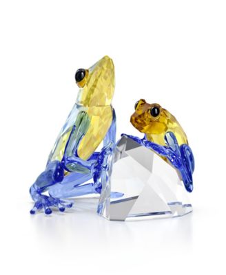 Idyllia Frog and Baby Crystal Figurine