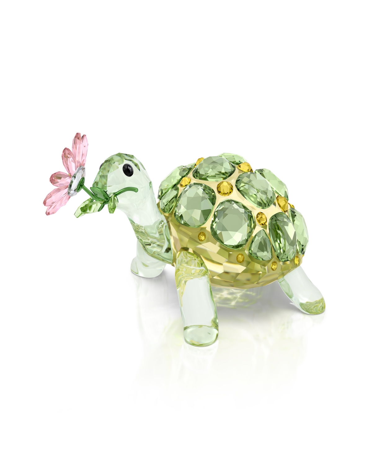 Swarovski Idyllia Tortoise and Daisy Crystal Figurine
