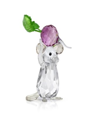 Idyllia Mouse and Radish Crystal Figurine