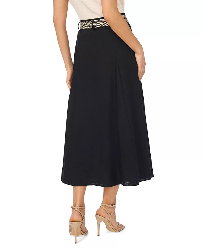 Women's Belted Midi Skirt - thumbnail 3