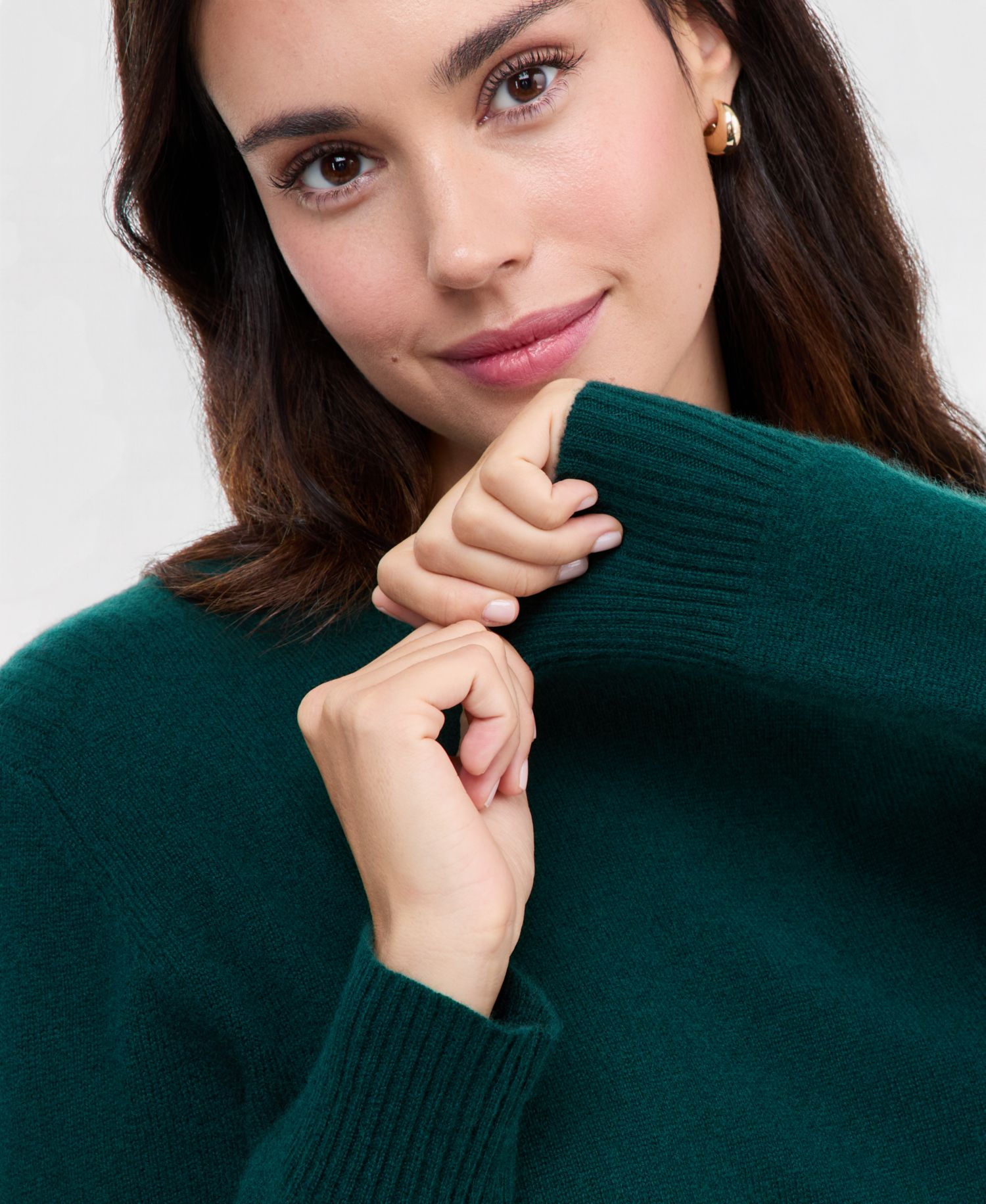 Plus Size 100% Cashmere Boat-Neck Sweater
