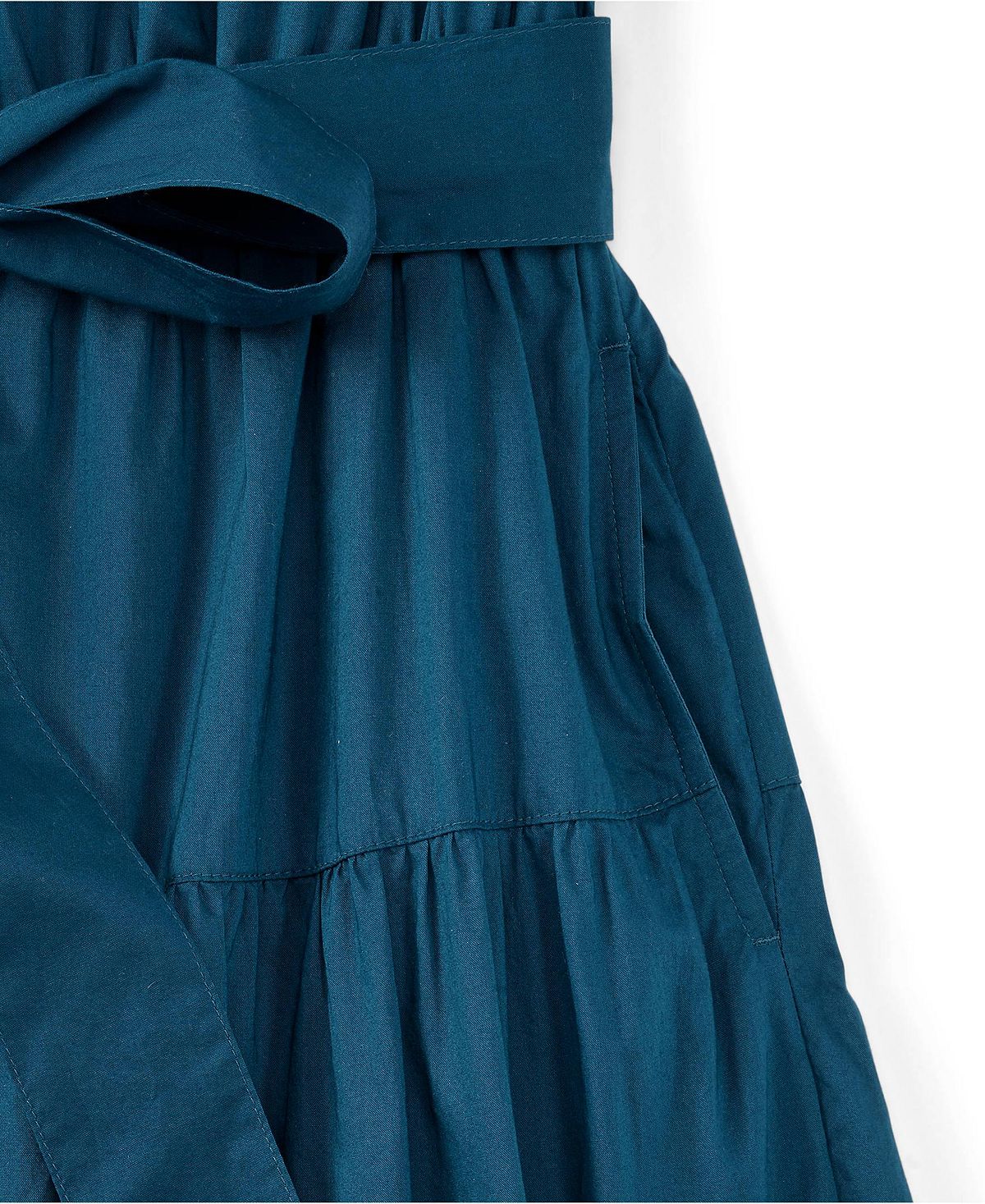 Lands' End Women's Cotton Voile Button Front Maxi Dress view 3 — MAYCSS fashion products