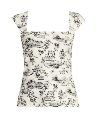 Plus Size Square Neck Underwire Tankini Top
