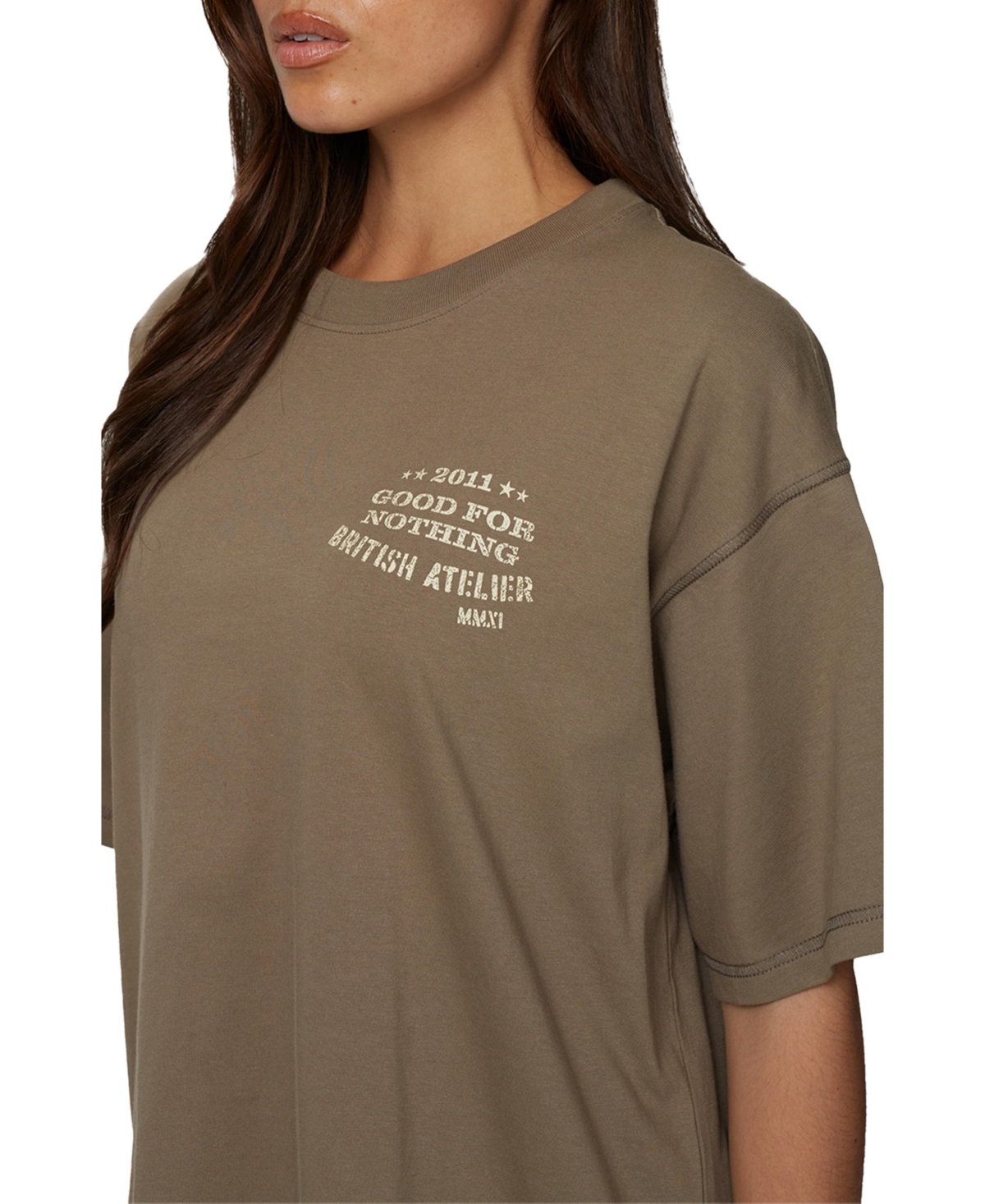 Good For Nothing Women's Oversized Stamp T-Shirt