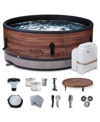 M Spa Round Inflatable Bubble Massage Spa, 4 to 6 Person Outdoor Hot Tub, Duet