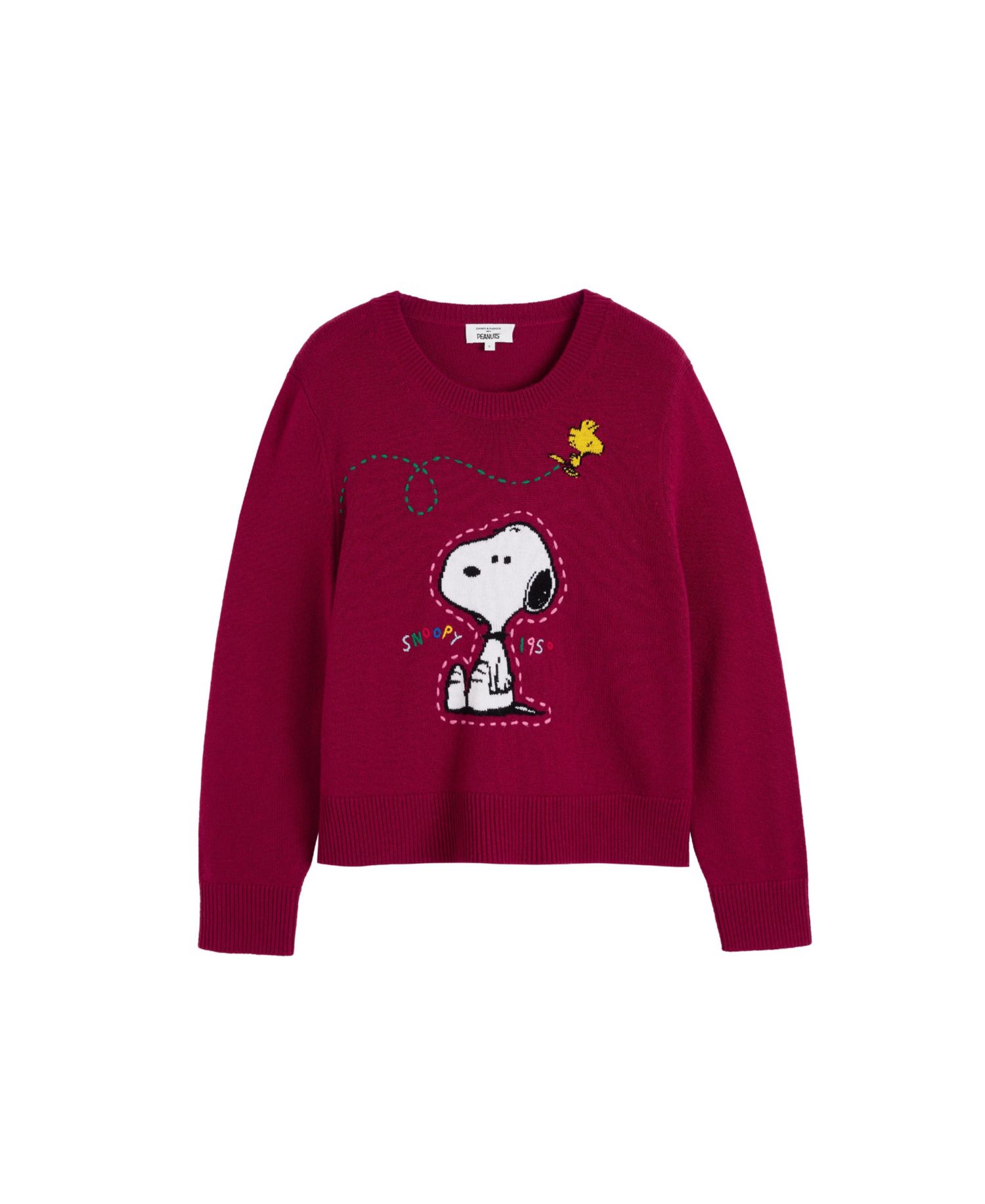 Chinti and Parker Women's Wool-Cashmere Snoopy Embroidered Sweater
