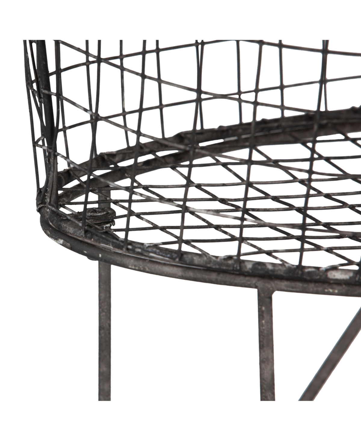 Storied Home Metal Rolling Laundry Cart with Rack