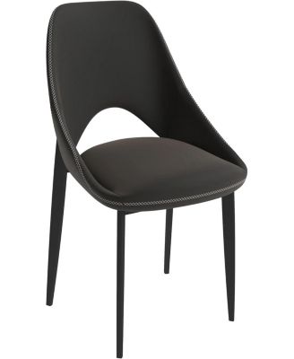 Amalfi Upholstered Fabric Dining Chair Modern Side Chair with Iron Legs, Mid-Century Accent Chair for Dining Room or Kitchen