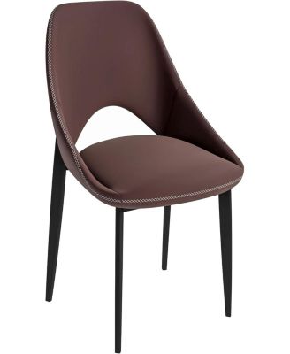 Amalfi Upholstered Fabric Dining Chair Modern Side Chair with Iron Legs, Mid-Century Accent Chair for Dining Room or Kitchen