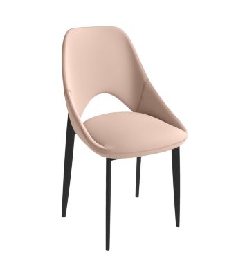 Amalfi Upholstered Fabric Dining Chair Modern Side Chair with Iron Legs, Mid-Century Accent Chair for Dining Room or Kitchen