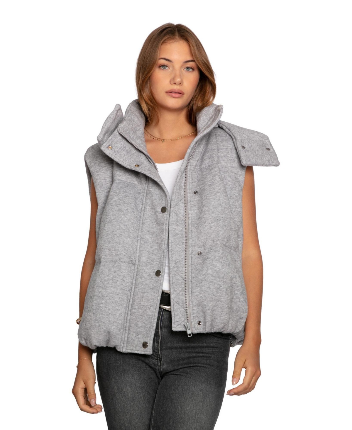 Belle & Bloom Women's Golden Hour Hooded Puffer Vest