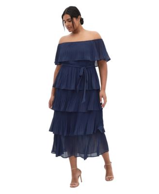Women's Night Garden Tier Midi Dress