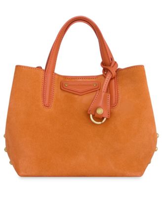 Riley Small Suede Leather Tote Bag