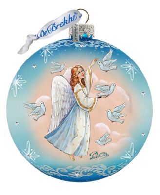 Angel Doves Ball Glass Ornament