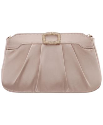Amy Crystal Buckle Ornament Zip-Top Small Clutch Handbag