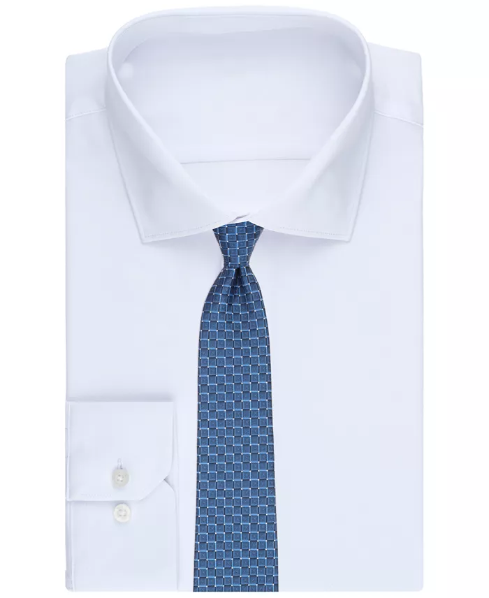 Men's Grid Pattern Tie - thumbnail 6