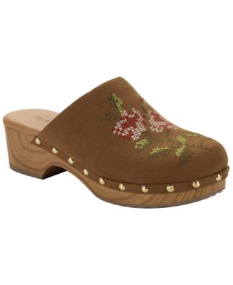 Women's Dakotaa Studded Block Heel Clogs