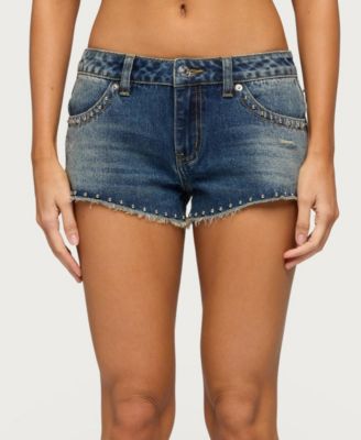Women's Gaya Studded Low Rise Denim Shorts