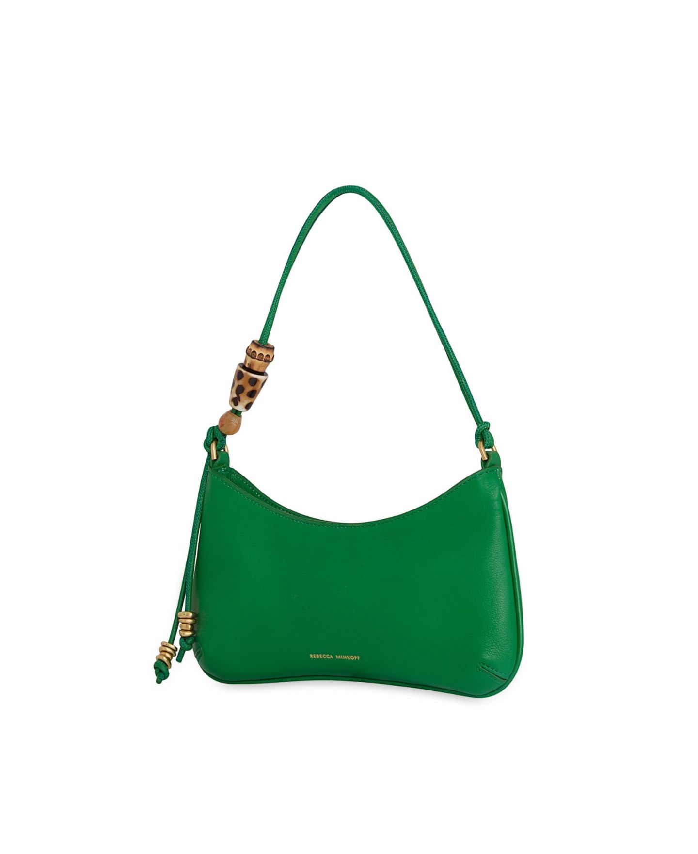 Женская сумка Rebecca Minkoff Reina Small Leather Shoulder, цвет: Зелёный — фото 2