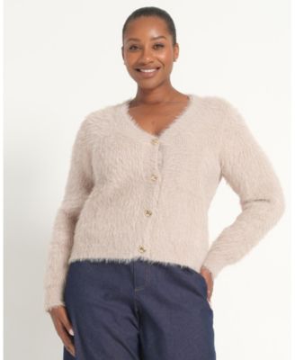 Women's Chantelle V-Neck Button-Front Long Sleeve Cardigan