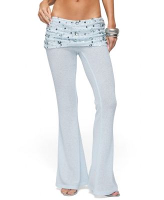 Women's Zephyra Bead and Sequin Foldover Pants