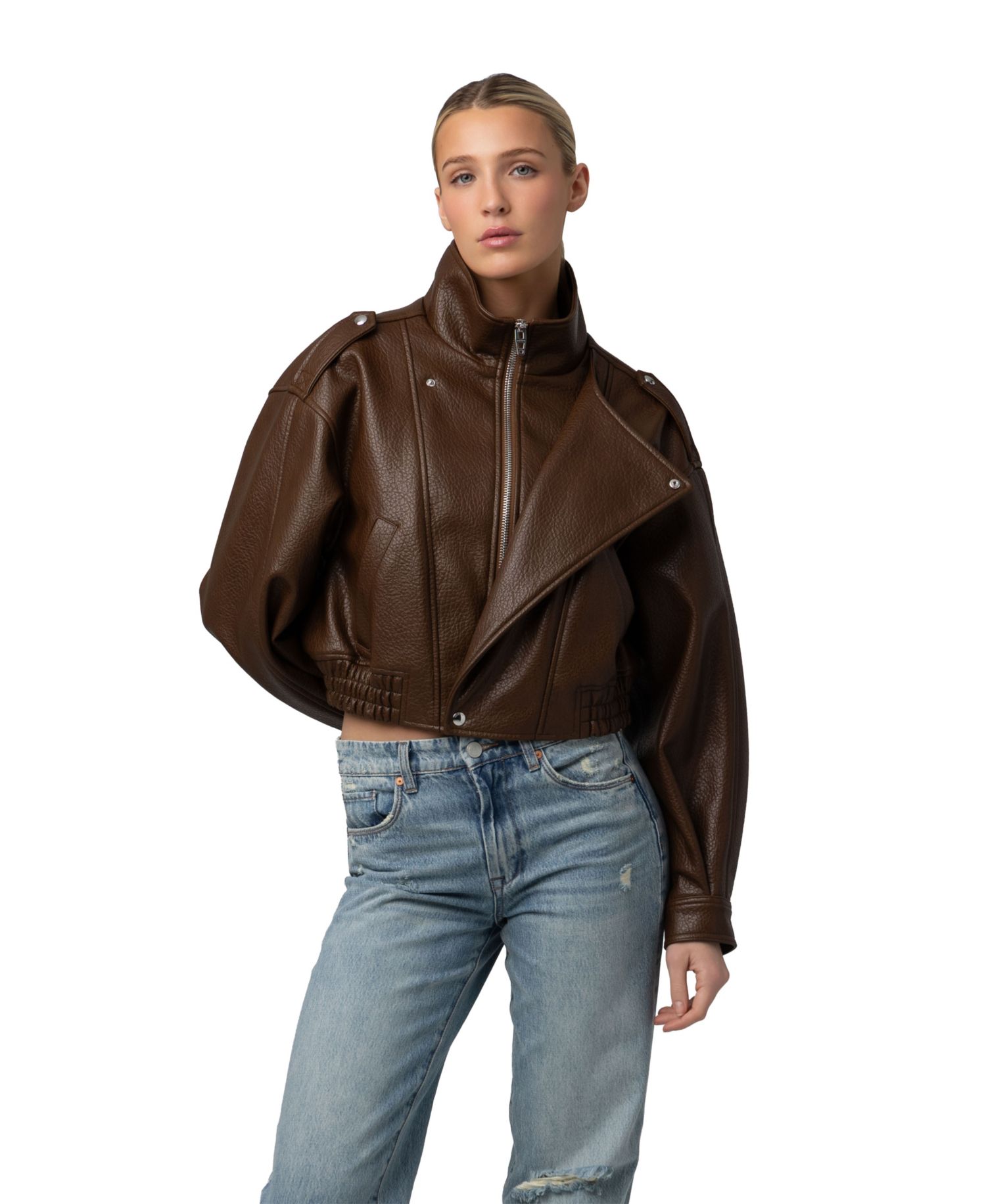 Women's High Mock Collar Jacket