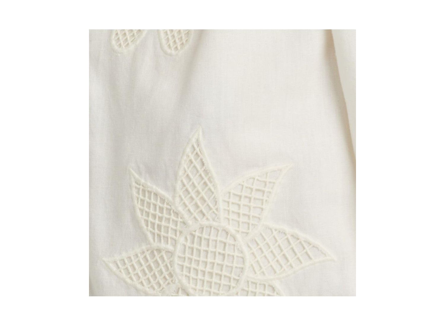 Women's Linen-Blend Broderie Blouse