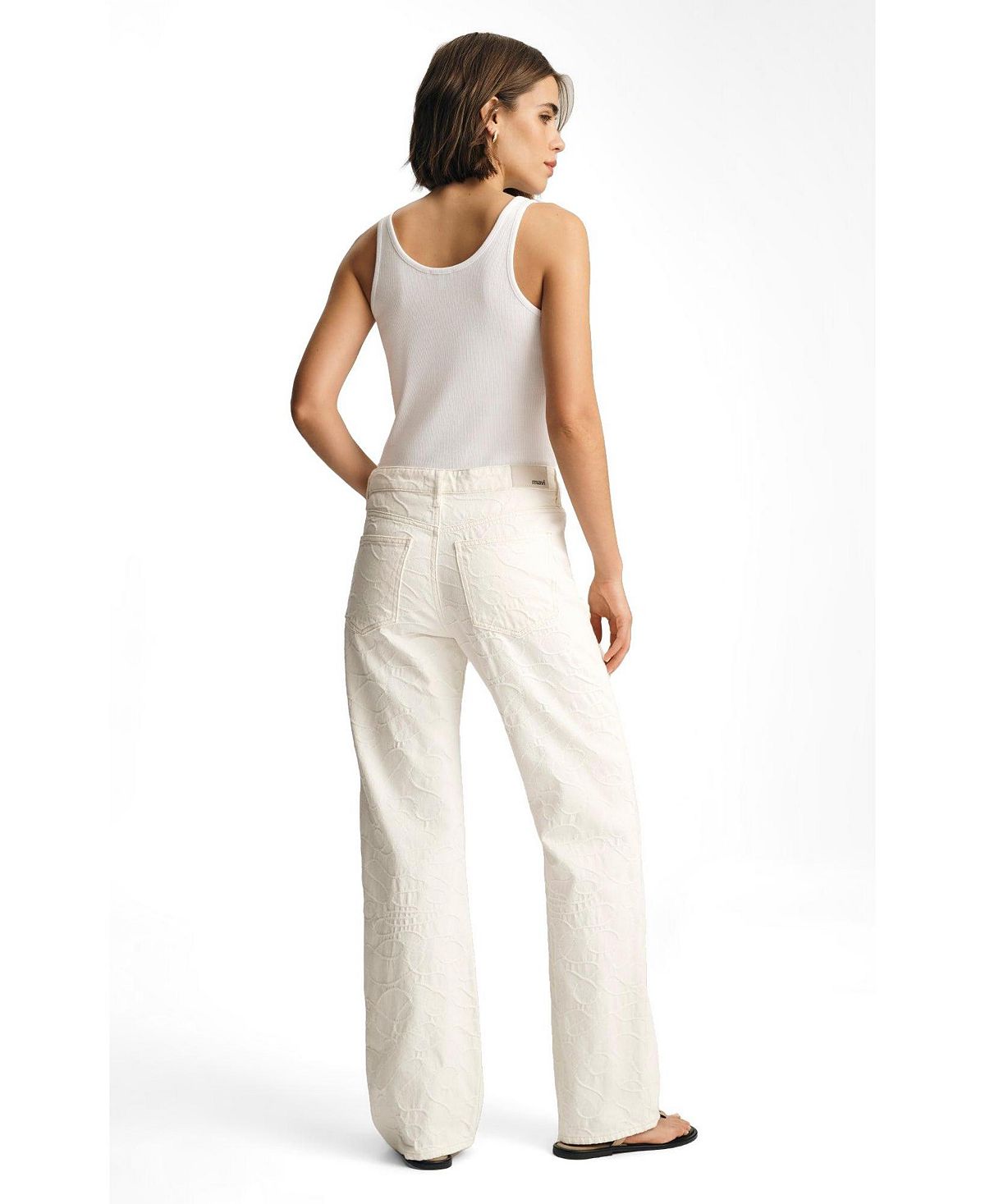 Mavi Jeans Women's Taylor High Rise Straight Leg In Beige Denim view 3 — MAYCSS fashion products