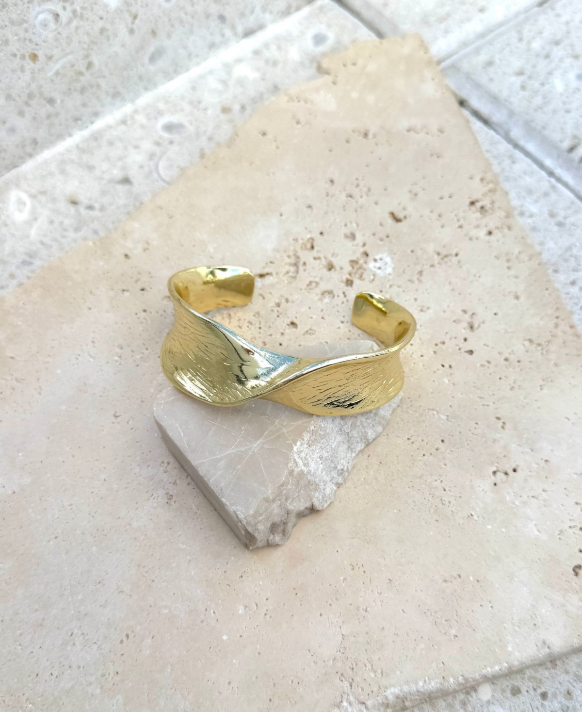 Adornia Gold-Plated Twist Cuff Bracelet